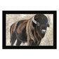 The Boss Bison Only Black Framed Print Wall Art