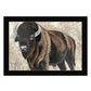 The Boss Bison Only Black Framed Print Wall Art