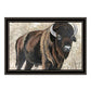 The Boss Bison Only Black Framed Print Wall Art