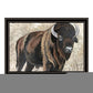 The Boss Bison Only Black Framed Print Wall Art