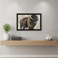The Boss Bison Only Black Framed Print Wall Art