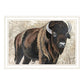 The Boss Bison Only Black Framed Print Wall Art