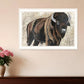The Boss Bison Only Black Framed Print Wall Art