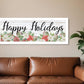 Happy Holiday White Framed Print Wall Art