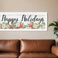 Happy Holiday White Framed Print Wall Art