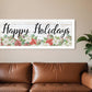 Happy Holiday White Framed Print Wall Art