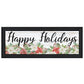 Happy Holiday Black Framed Print Wall Art