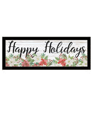 Happy Holiday Black Framed Print Wall Art