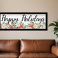Happy Holiday Black Framed Print Wall Art