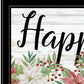 Happy Holiday Black Framed Print Wall Art