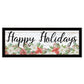 Happy Holiday Black Framed Print Wall Art