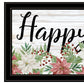 Happy Holiday Black Framed Wall Art