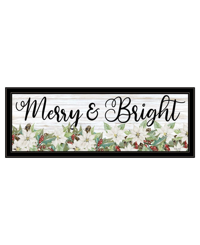 Merry and Bright Black Framed Print Wall Art