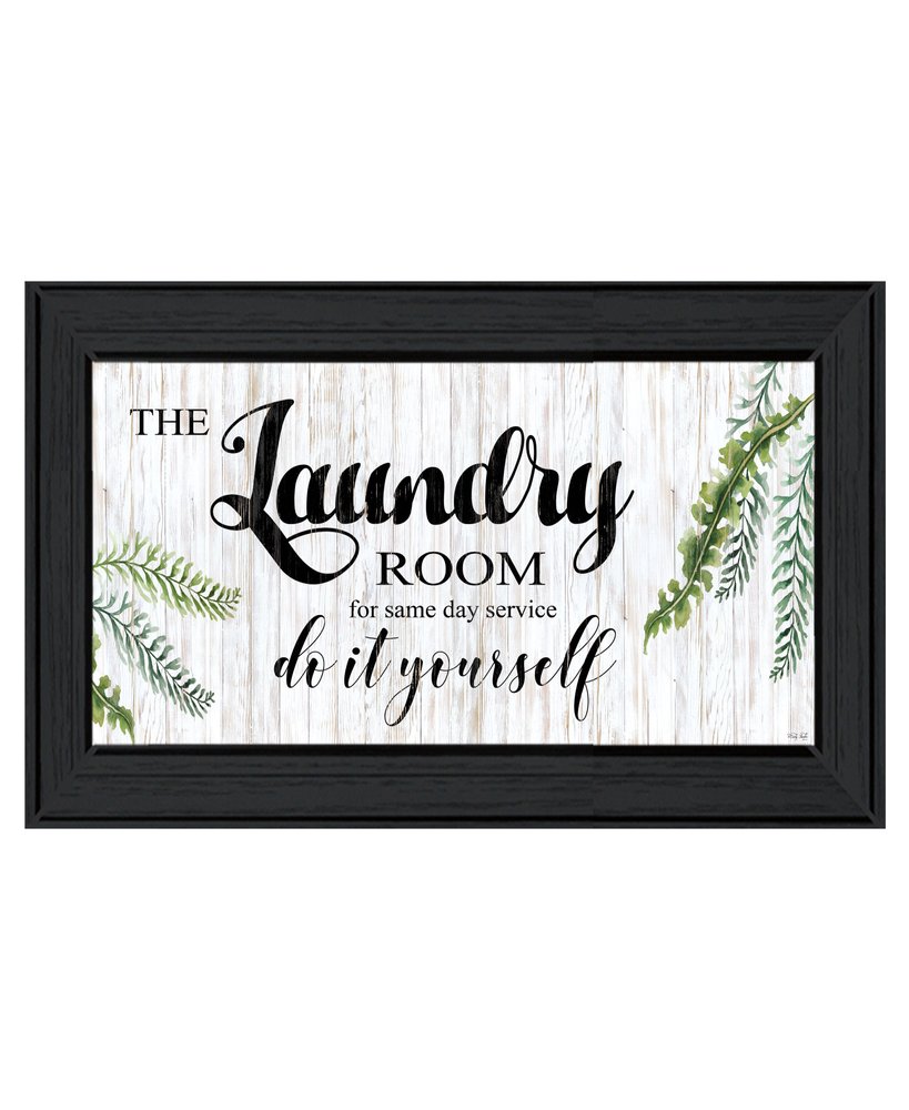 The Laundry Room Same Day Service Black Framed Print Laundry Wall Art