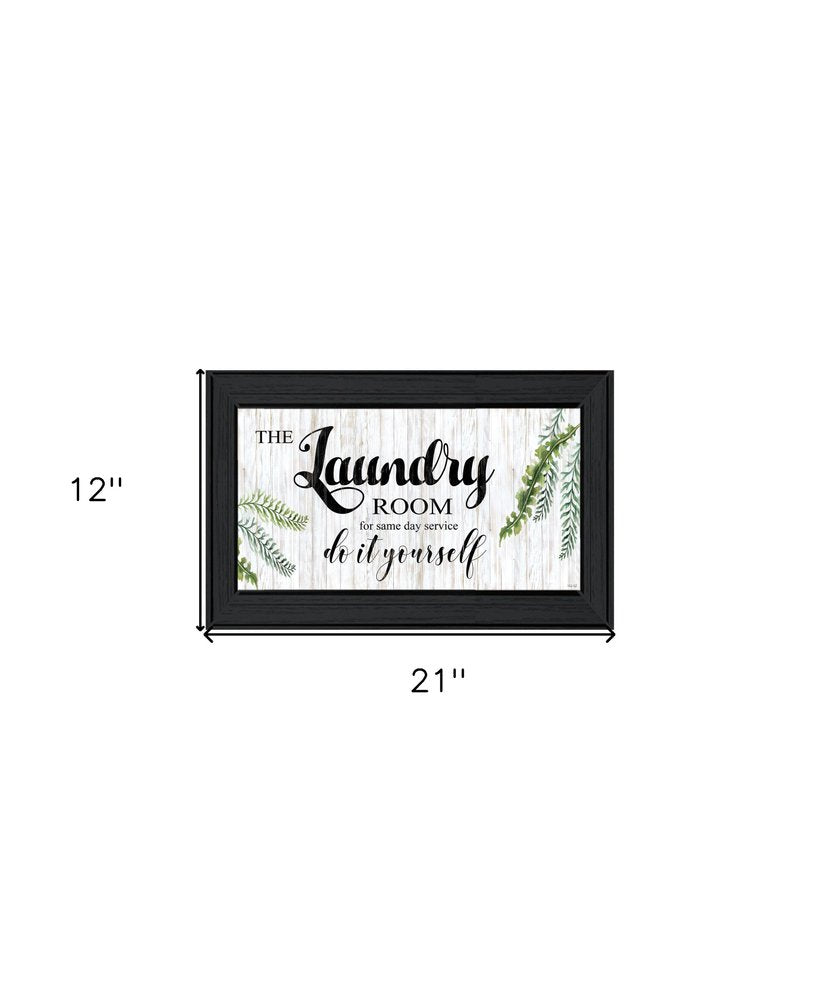 The Laundry Room Same Day Service Black Framed Print Laundry Wall Art