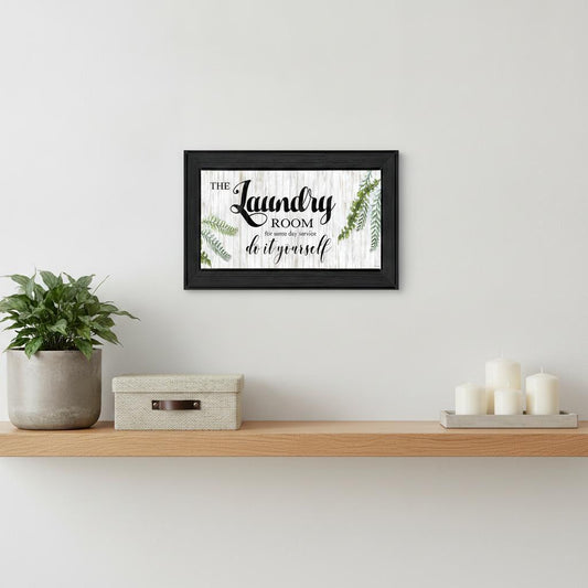 The Laundry Room Same Day Service Black Framed Print Laundry Wall Art