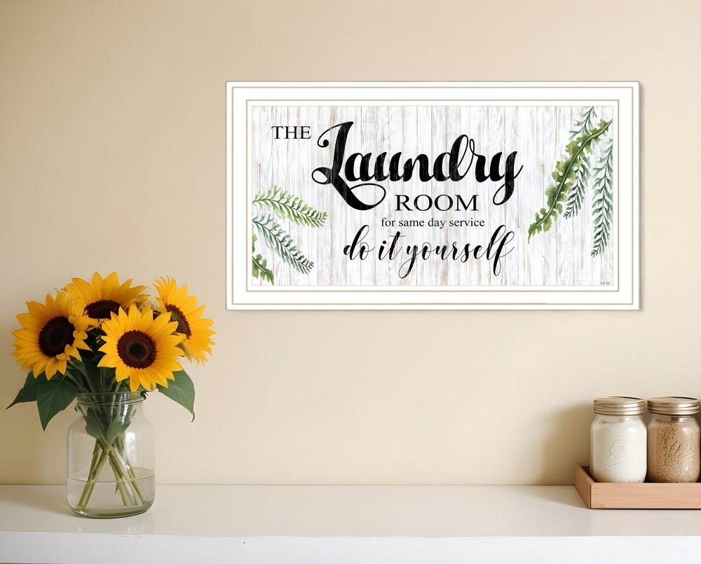 The Laundry Room Same Day Service Black Framed Print Laundry Wall Art