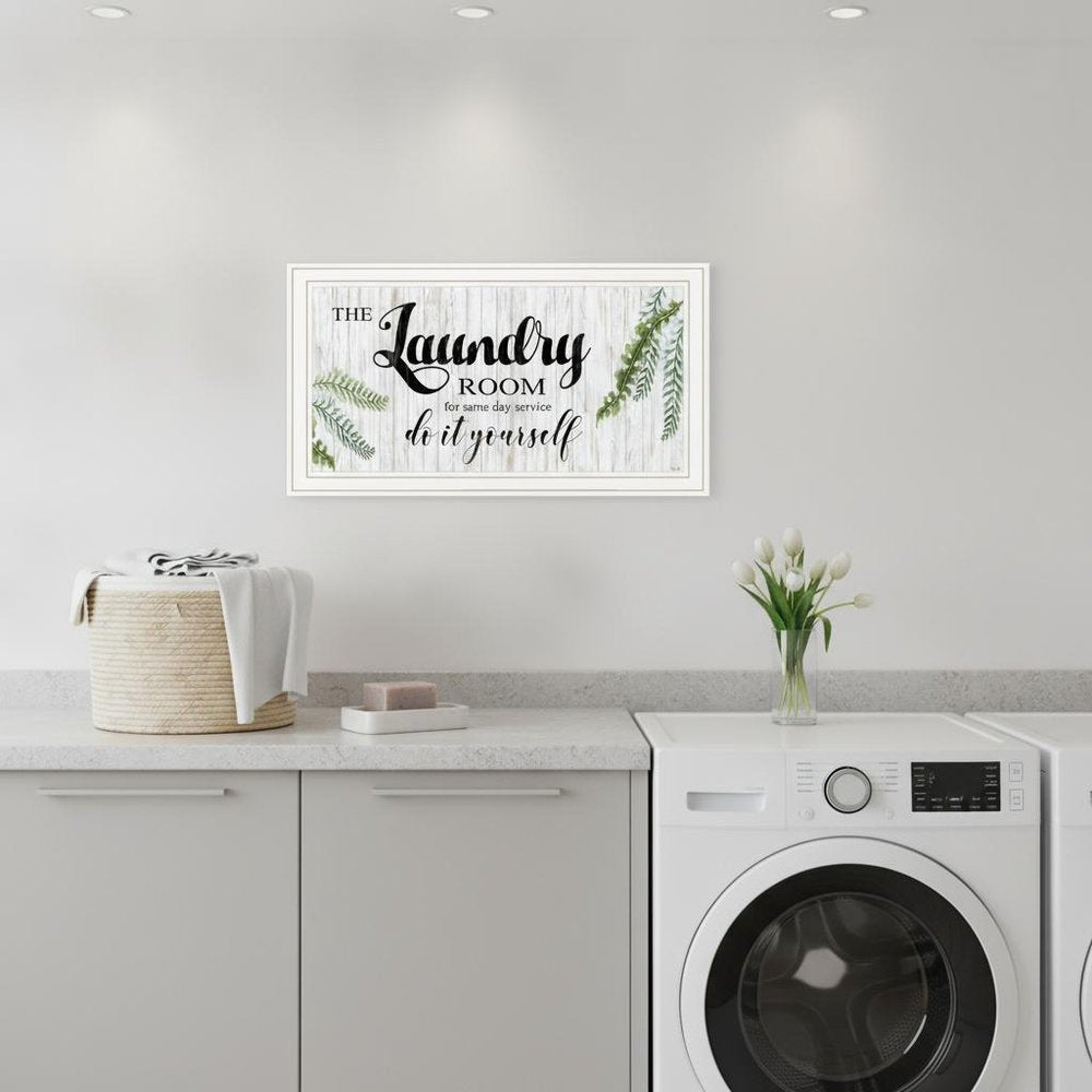 The Laundry Room Same Day Service Black Framed Print Laundry Wall Art