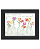 FIND BEAUTY IN THE MOMENT Black Framed Print Wall Art