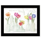 Live Life in Full Color Tulips Black Framed Print Wall Art