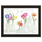 Live Life in Full Color Tulips Black Framed Print Wall Art