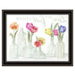 Live Life in Full Color Tulips Black Framed Print Wall Art