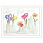 Live Life in Full Color Tulips Black Framed Print Wall Art