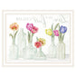 Live Life in Full Color Tulips Black Framed Print Wall Art