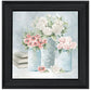 Pastel Peonies Pretties Black Framed Print Wall Art