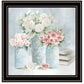 Pastel Peonies Pretties Black Framed Print Wall Art