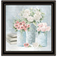 Pastel Peonies Pretties Black Framed Print Wall Art