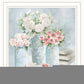 Pastel Peonies Pretties White Framed Print Wall Art