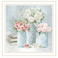 Pastel Peonies Pretties White Framed Print Wall Art