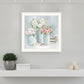 Pastel Peonies Pretties White Framed Print Wall Art