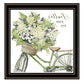 SCATTER YOUR JOY WITH FLOWERS Black Framed Print Wall Art