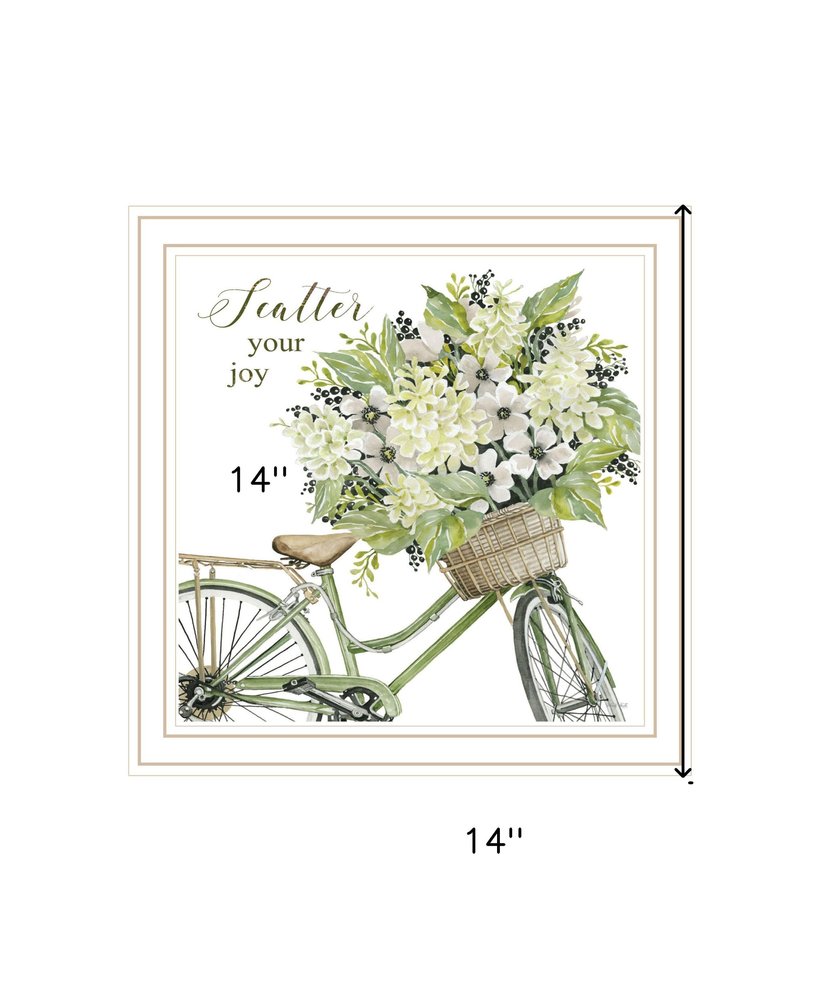 SCATTER YOUR JOY WITH FLOWERS Black Framed Print Wall Art
