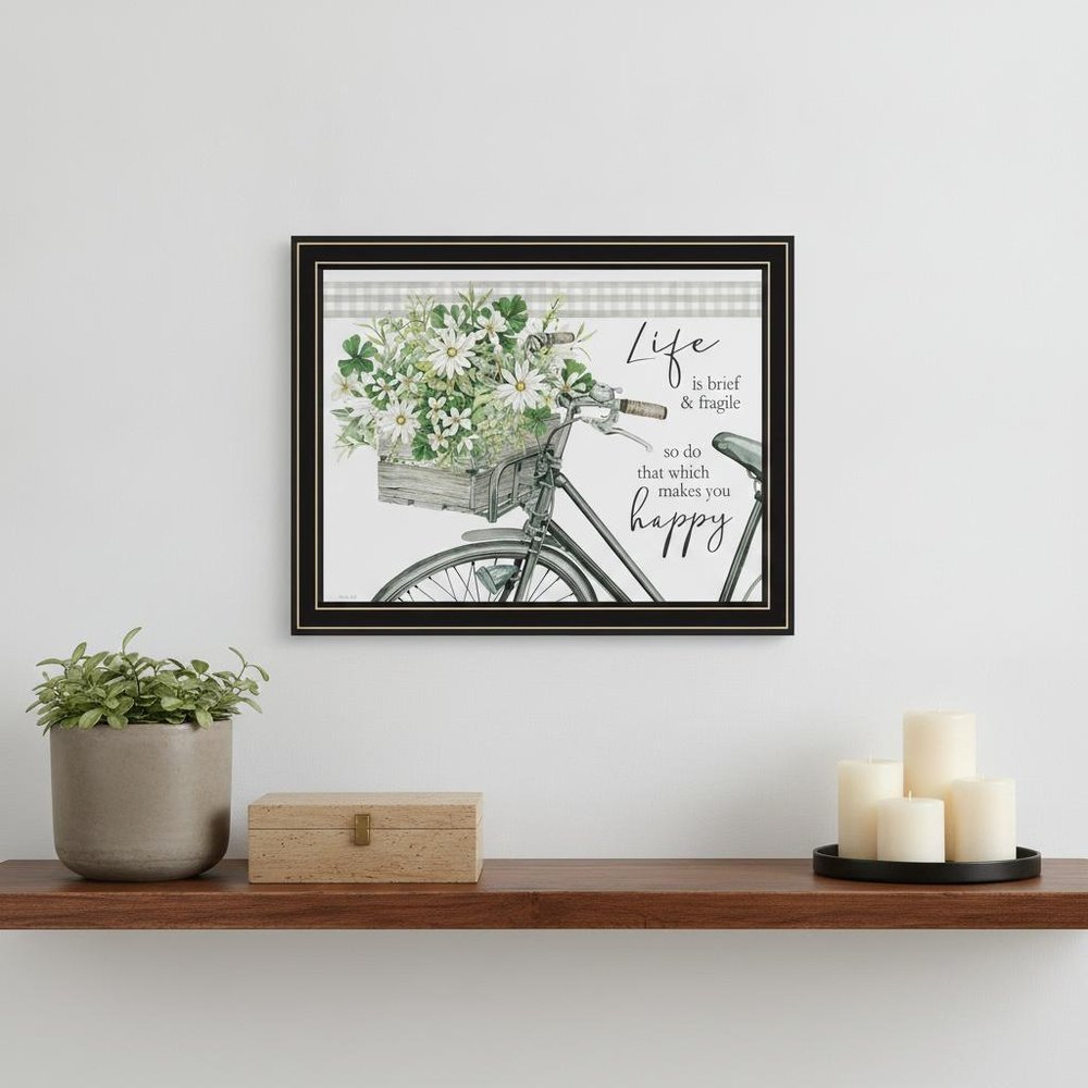 DO THAT WHICH MAKES YOU HAPPY Black Framed Print Wall Art