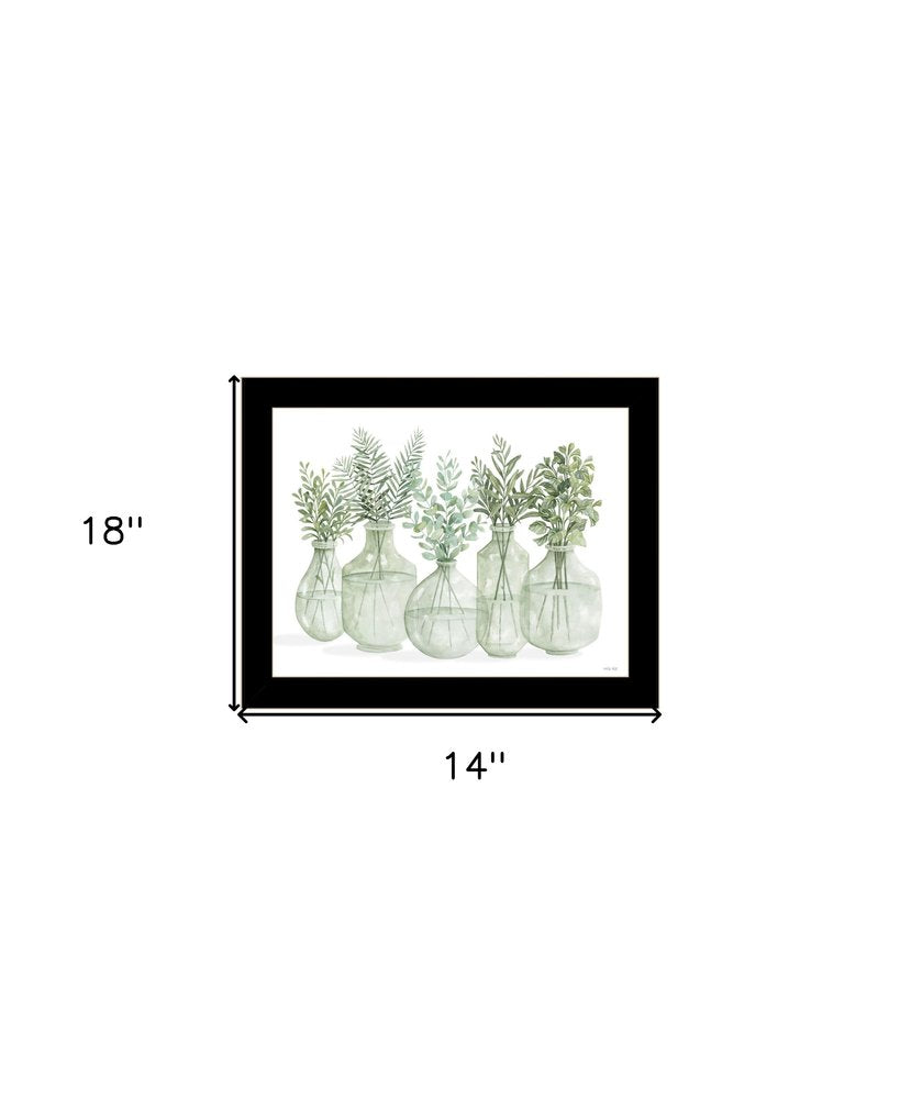 Simply Sage Black Framed Print Wall Art