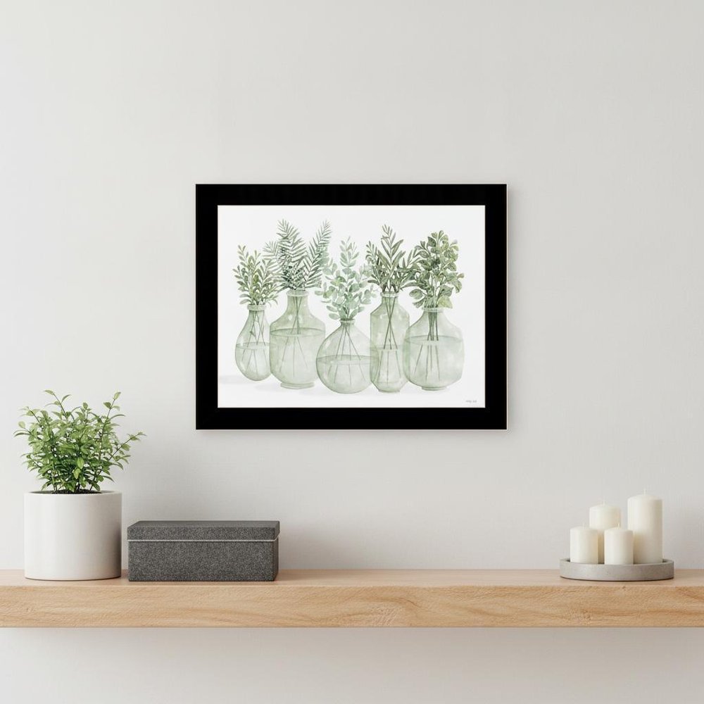 Simply Sage Black Framed Print Wall Art