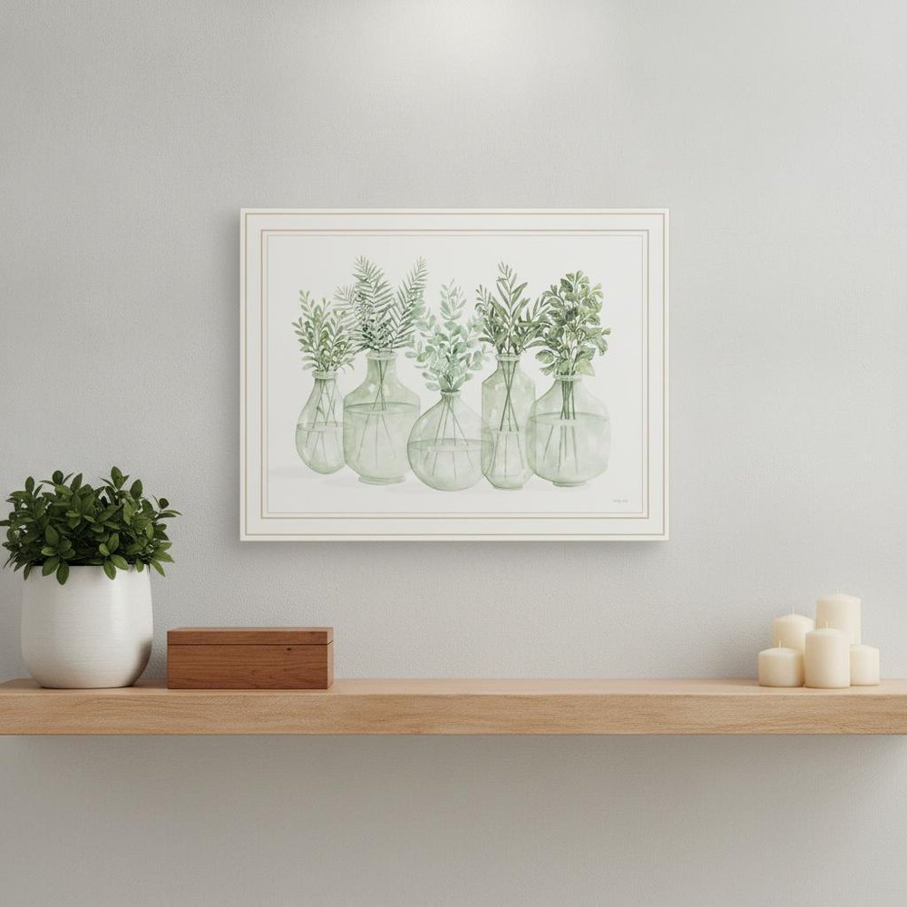 Simply Sage Black Framed Print Wall Art