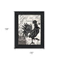 WELCOME TO THE FARM CHICKEN Black Framed Print Wall Art