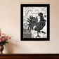 WELCOME TO THE FARM CHICKEN Black Framed Print Wall Art