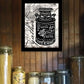 FARM SWEET FARM MILK CAN Black Framed Print Wall Art