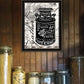 FARM SWEET FARM MILK CAN Black Framed Print Wall Art