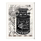 FARM SWEET FARM MILK CAN Black Framed Print Wall Art