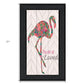 You are so loved Flamingo Black Framed Print Wall Art