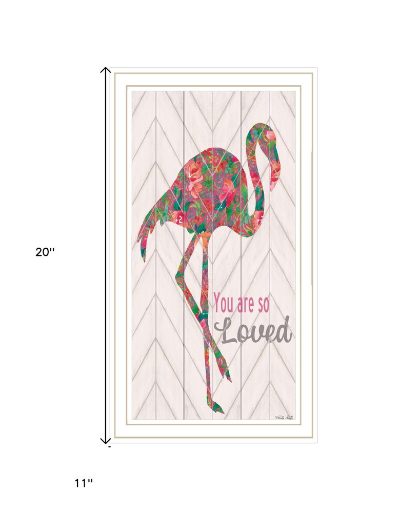 You are so loved Flamingo Black Framed Wall Art