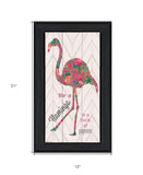 Be A Flamingo Black Framed Wall Art