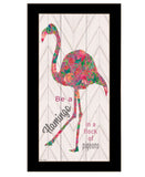 Be A Flamingo Black Framed Wall Art