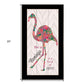 Be A Flamingo Black Framed Print Wall Art